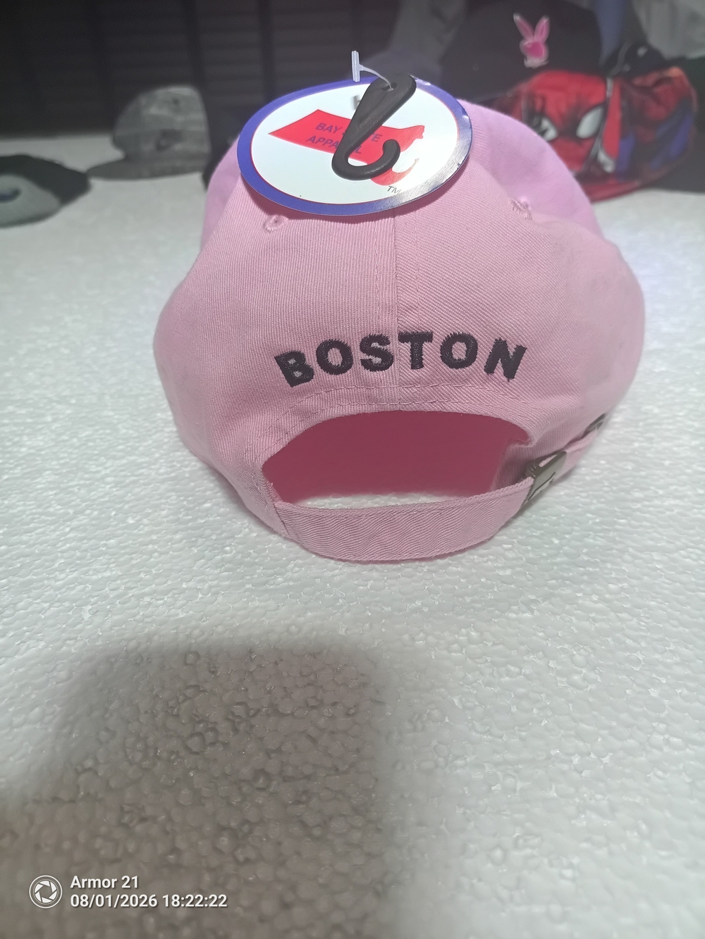 Boston EST.1630 Pink Baseball Cap - Picture 2 of 4